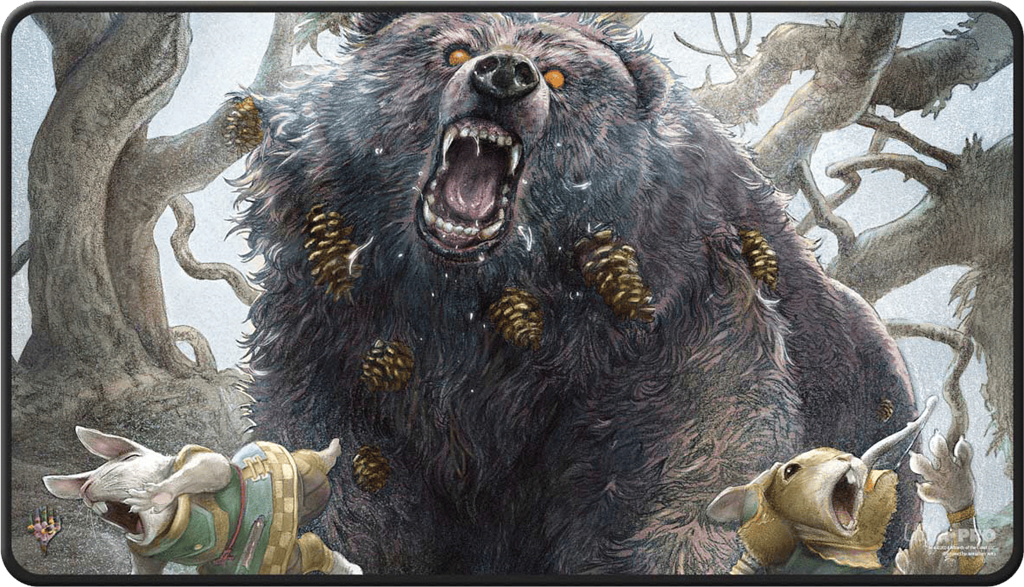 MTG : Bloomburrow Black stitched Playmat Art 2 MTG : Bloomburrow Black stitched Playmat Art 2