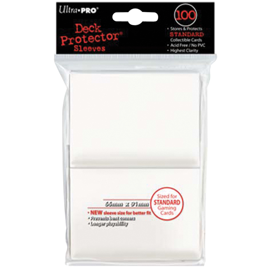Ultra PRO : Paquet 100 Sleeves Standard Blanc