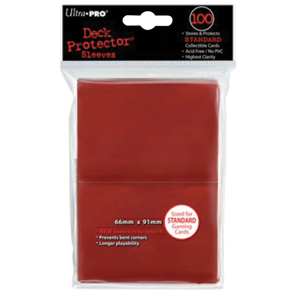 Ultra PRO : Paquet 100 Sleeves Standard Rouge