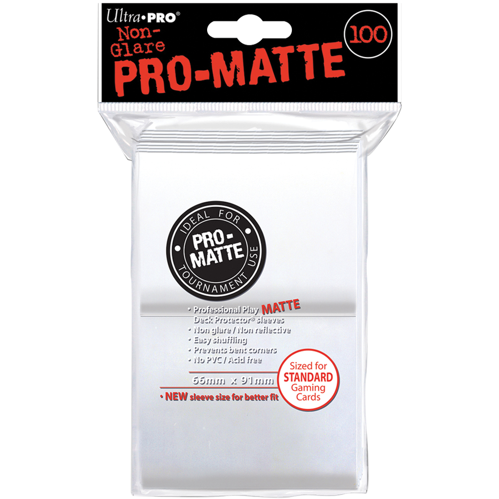 Ultra PRO : 100 Sleeves PRO-Matte Blanc (10)