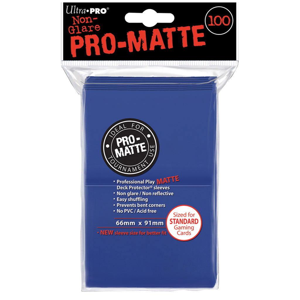 Ultra PRO : 100 Sleeves PRO-Matte Bleu (10)