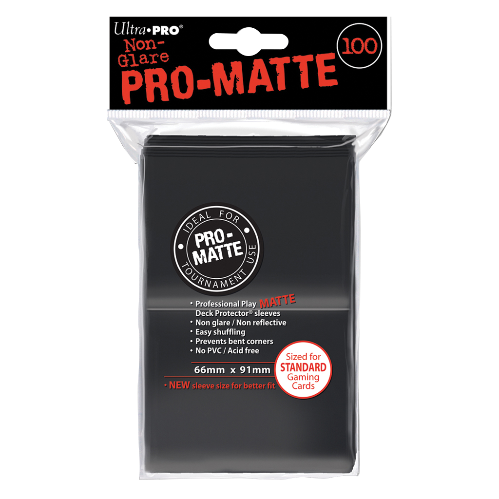 Ultra PRO : 100 Sleeves PRO-Matte Noir (10)