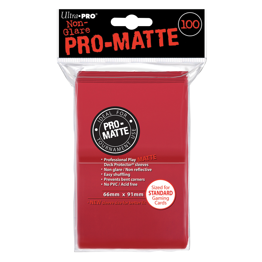 Ultra PRO : 100 Sleeves PRO-Matte Rouge (10)