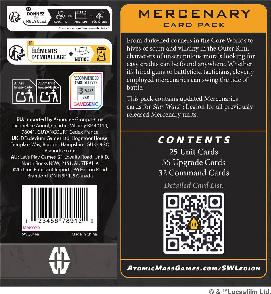 SWL: Mercenaries (Card Pack)
