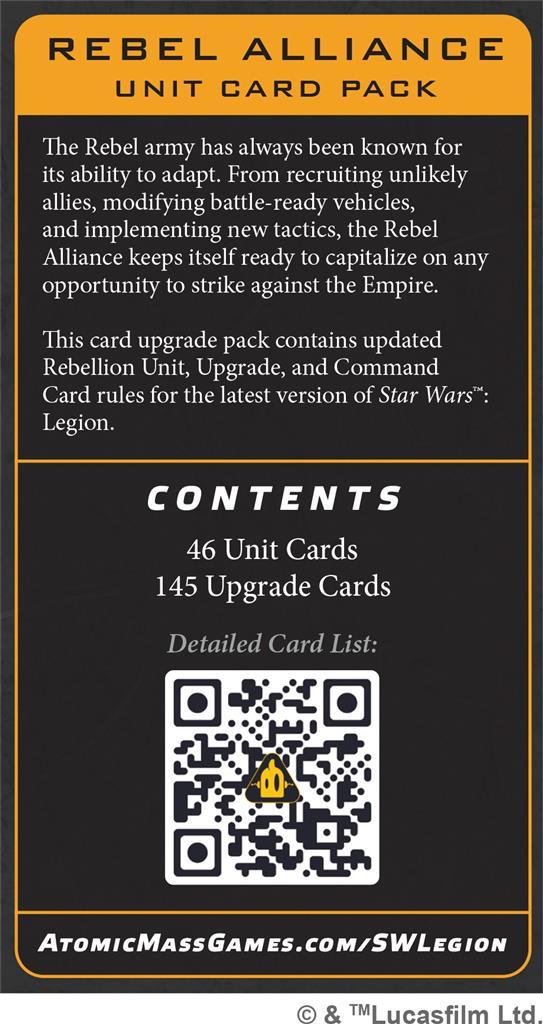 SWL: Rebel Alliance (Card Pack)