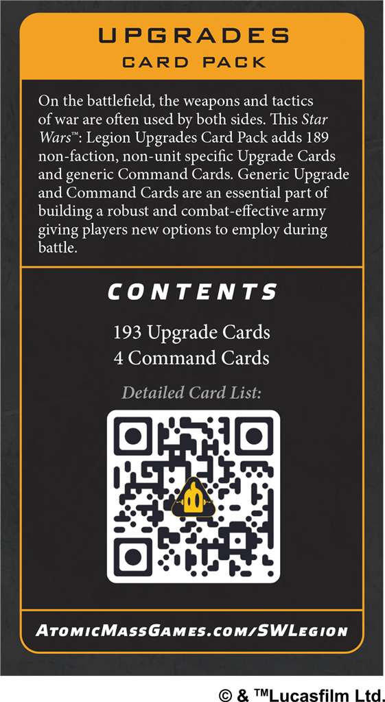 SWL: Command & Training Upgrade (Card Pack)