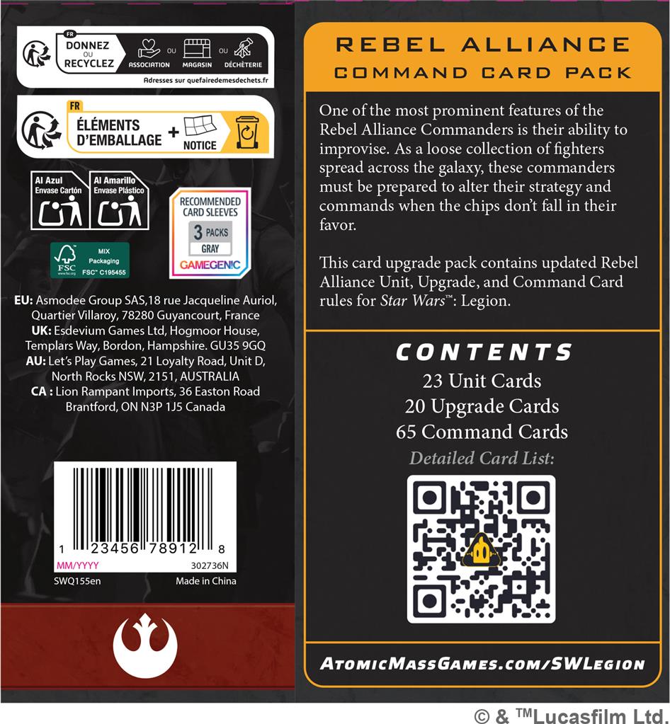 SWL: Rebel Alliance Command (Card Pack)