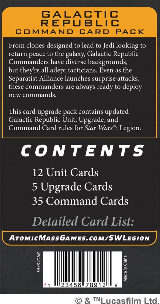 SWL: Galactic Republic Command (Card Pack)