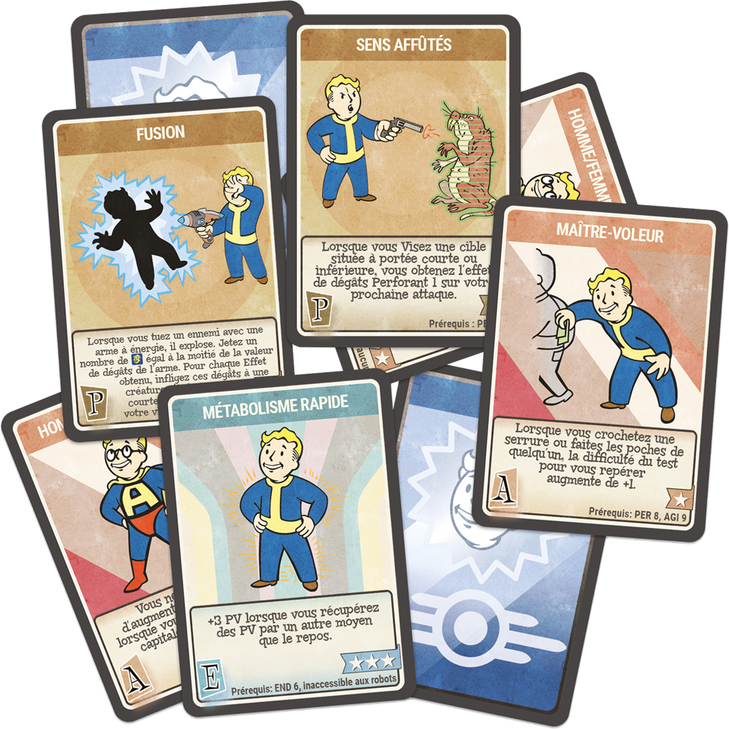 Fallout : Cartes d'Aptitudes Fallout : Cartes d'Aptitudes
