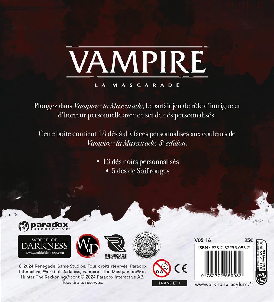 Vampire: Set de Dés Blister