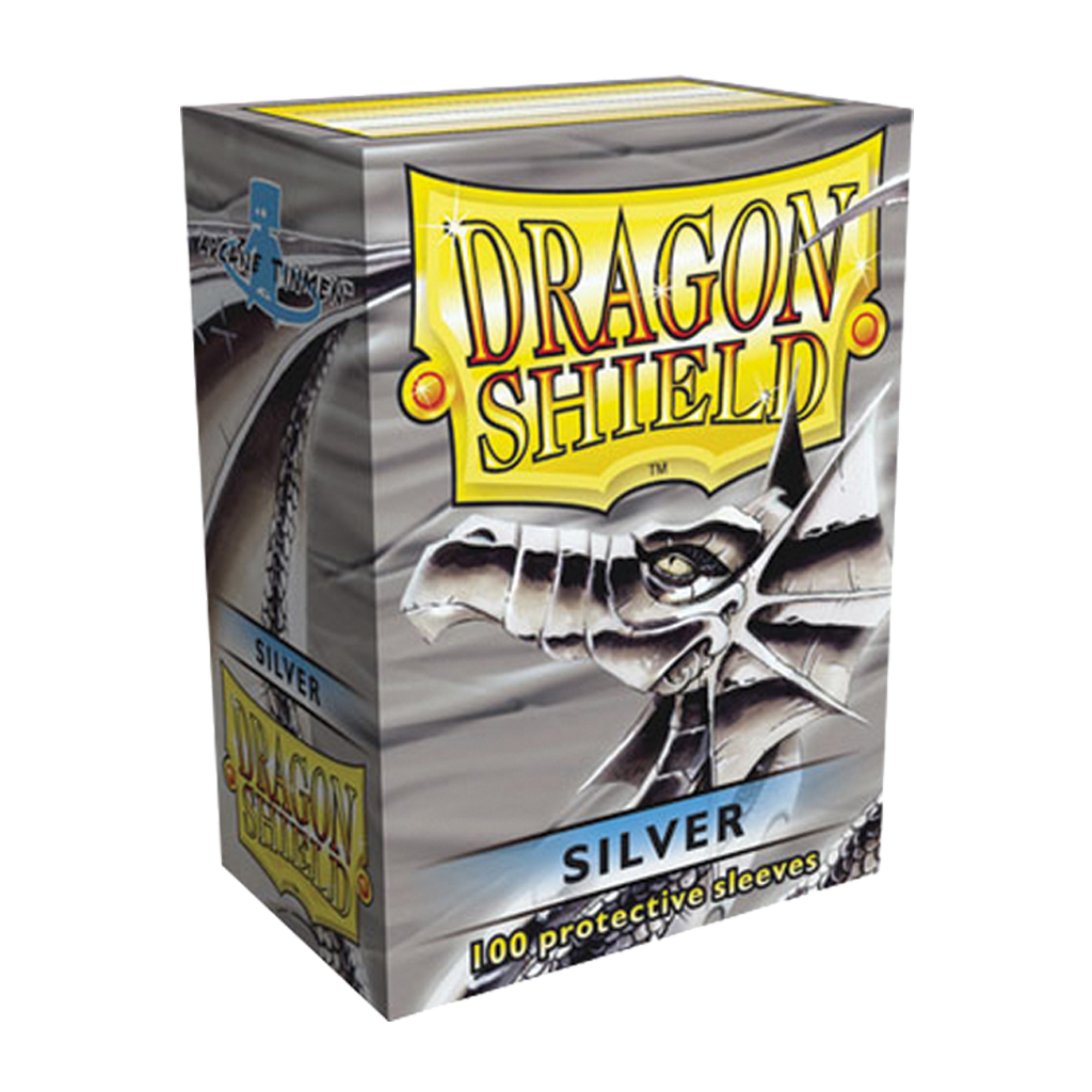 100 Sleeves Dragon Shield : Silver (10)