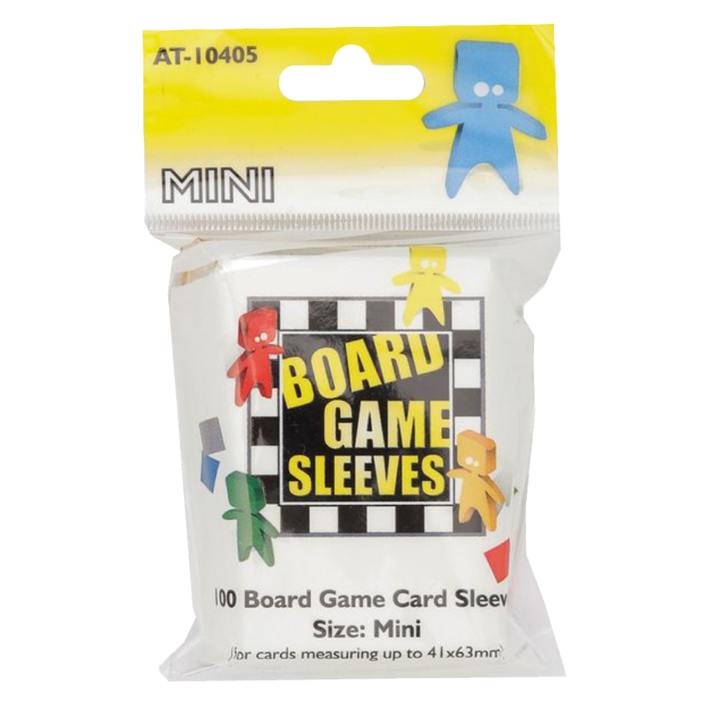 100 Board Game Sleeves : Clear Mini 41x63mm (10)