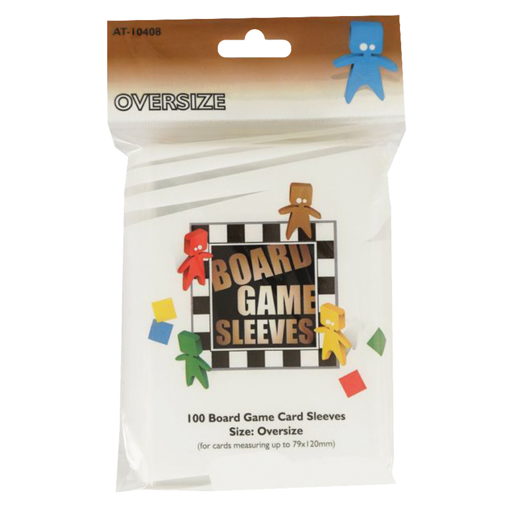 100 Board Game Sleeves : Oversize 82x124mm (10)