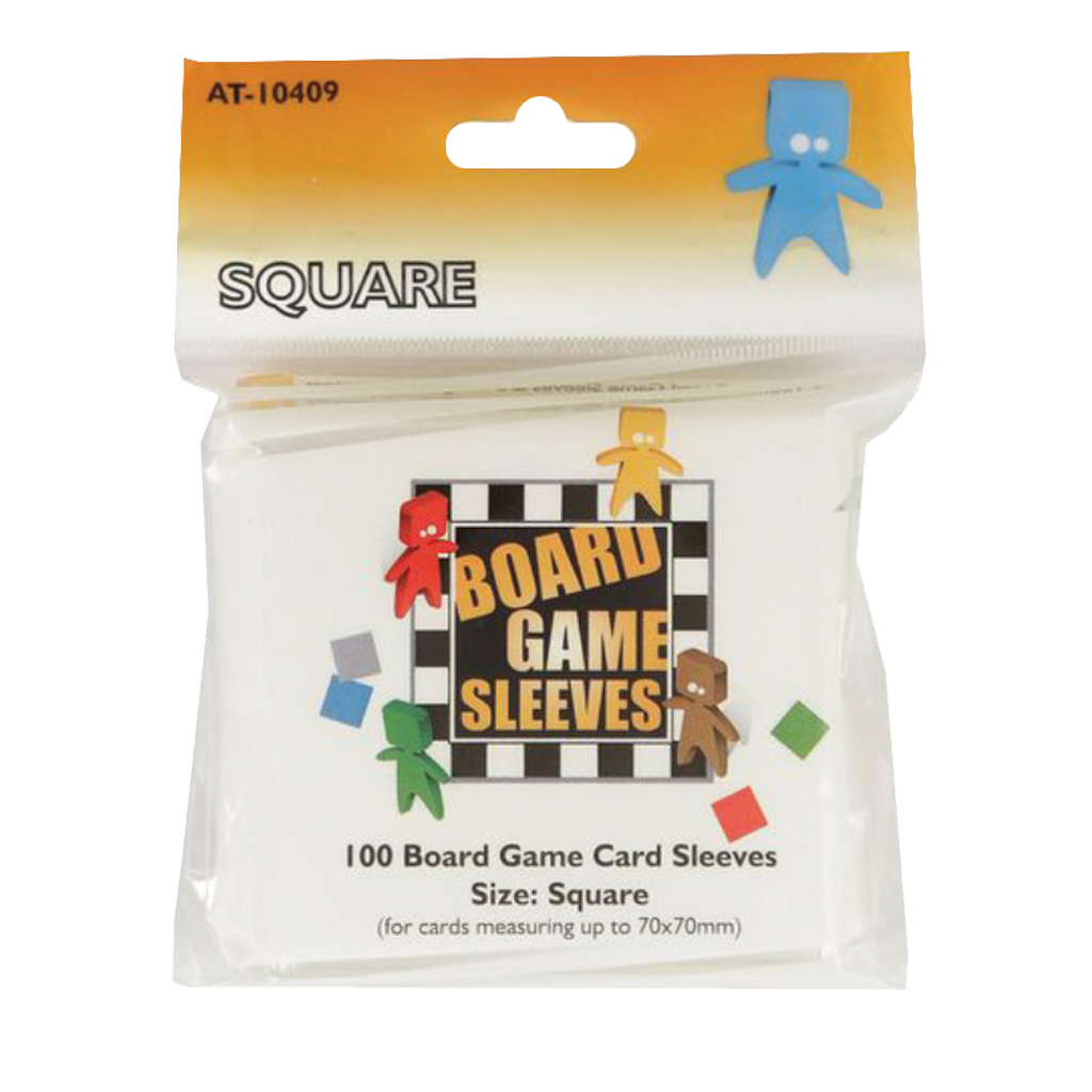 100 Board Game Sleeves : Square 69x69mm (10)
