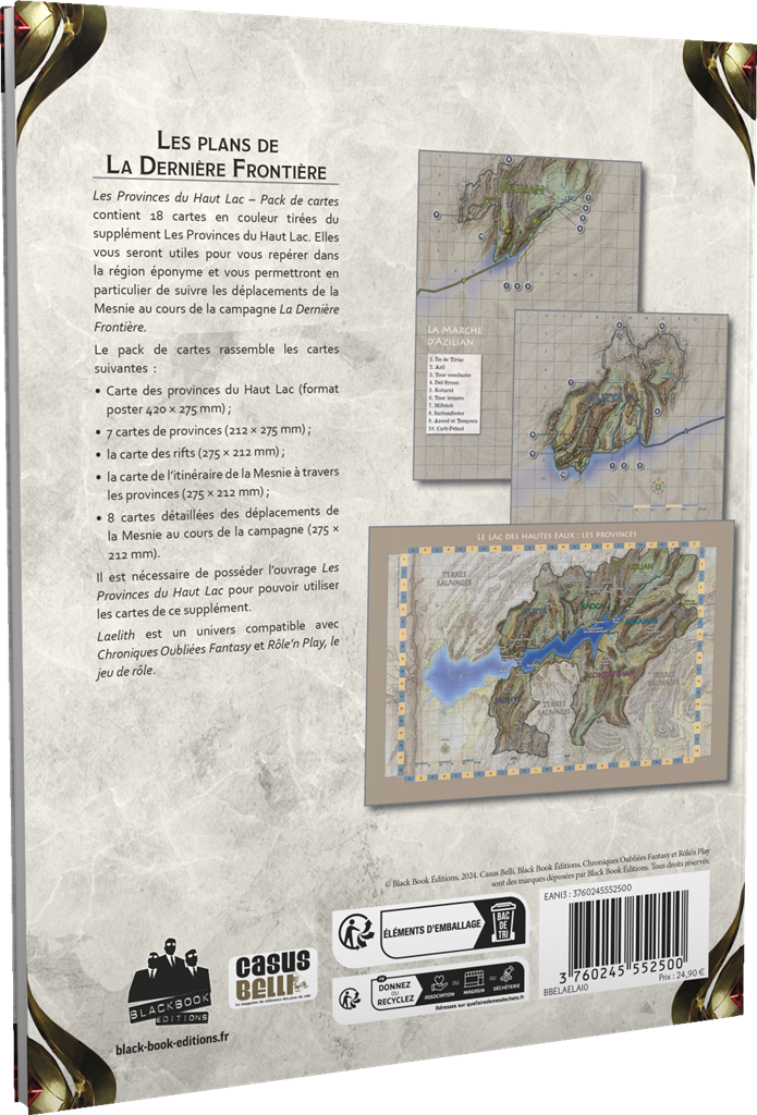 Laelith : Pack de cartes des Provinces du Haut-Lac