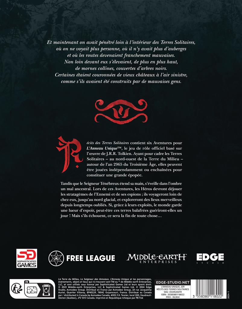 L'Anneau Unique JdR - Récits des Terres Solitaires L'Anneau Unique JdR - Récits des Terres Solitaires