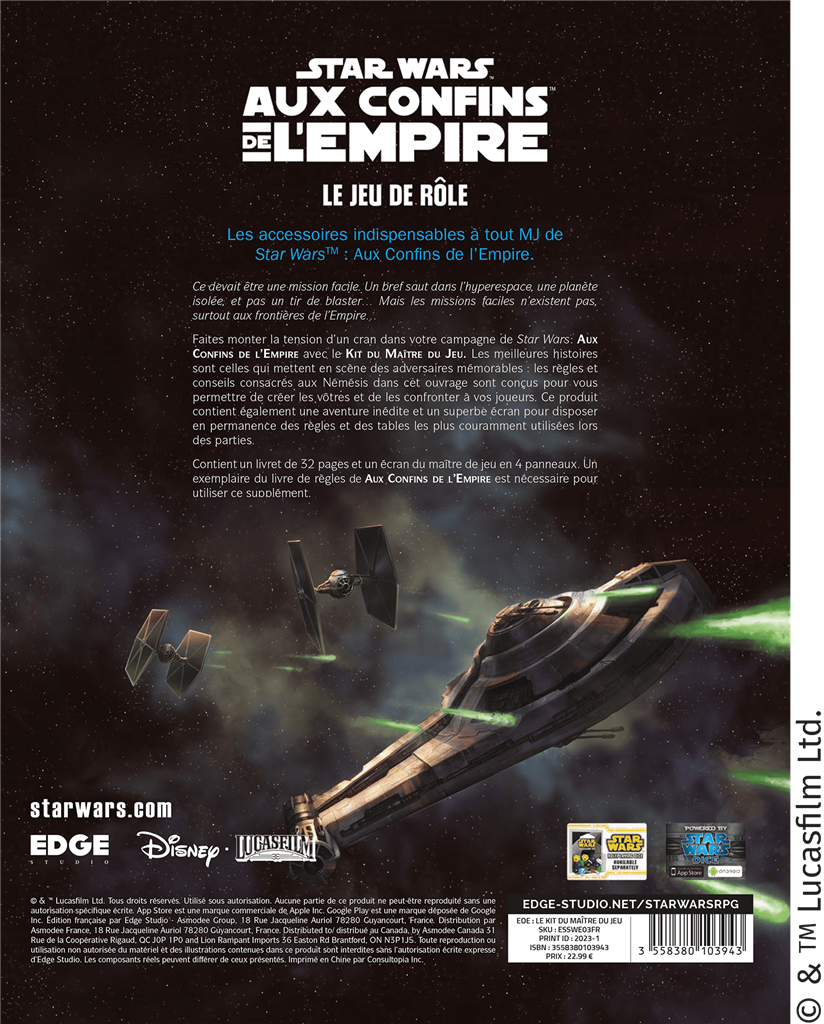 Star Wars : ACE - Kit du Maître de Jeu
