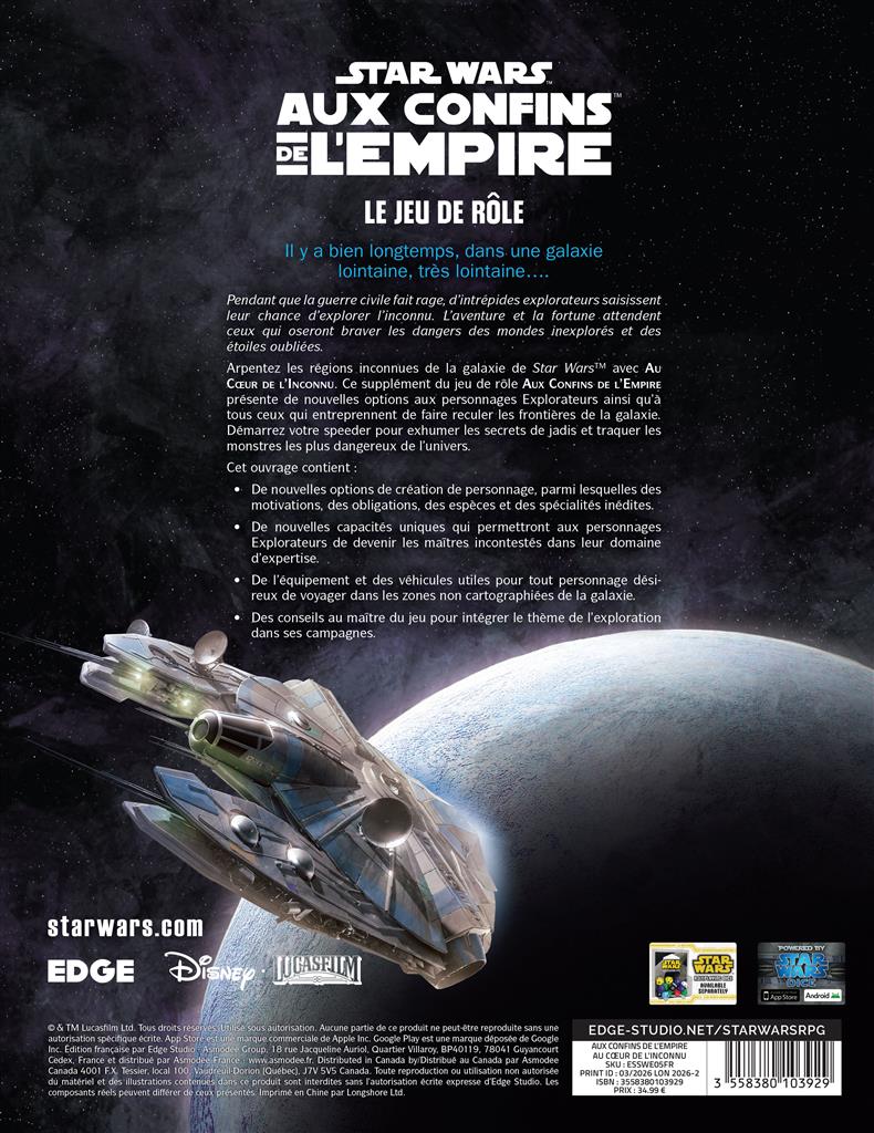 SW : Aux Confins de l'Empire Au Coeur de l'Inconnu