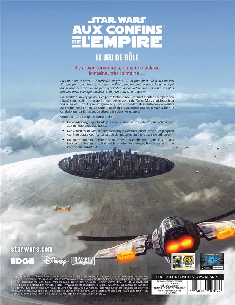 SW: Aux Confins de l'Empire Le Joyau de Yavin