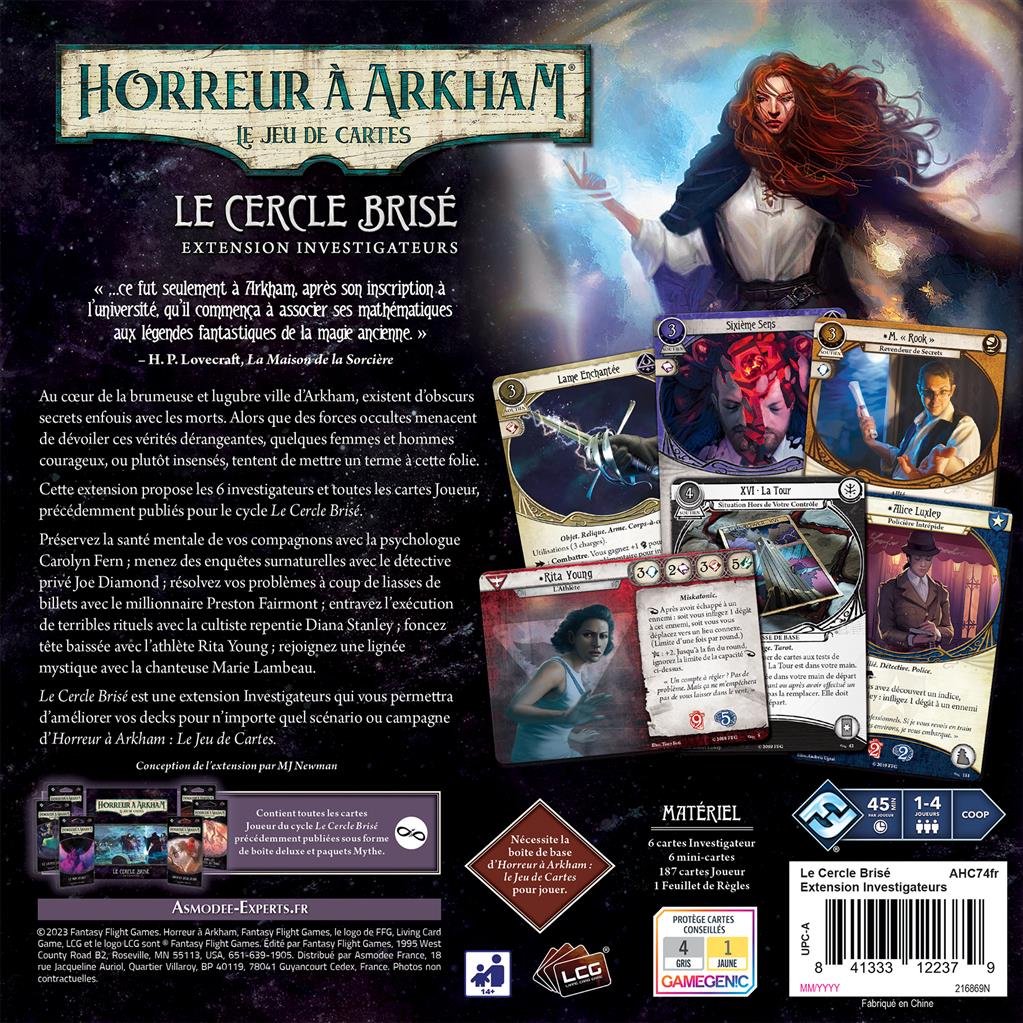 Arkham JCE : Le Cercle Brisé (Investigateurs) Arkham JCE : Le Cercle Brisé (Investigateurs)