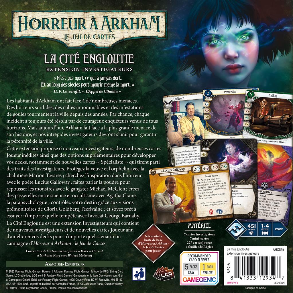 Arkham JCE : La Cité Engloutie (Investigateurs) Arkham JCE : La Cité Engloutie (Investigateurs)