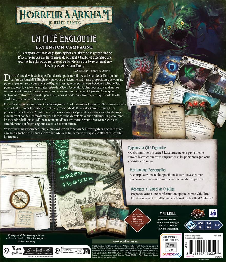Arkham JCE : La Cité Engloutie (Campagne) Arkham JCE : La Cité Engloutie (Campagne)