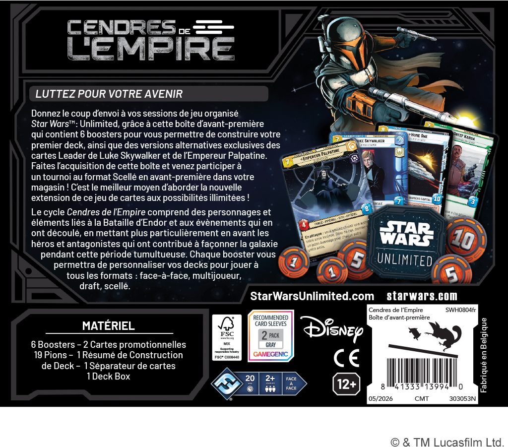 SWU : Cendres de l'Empire Boîte AP FR