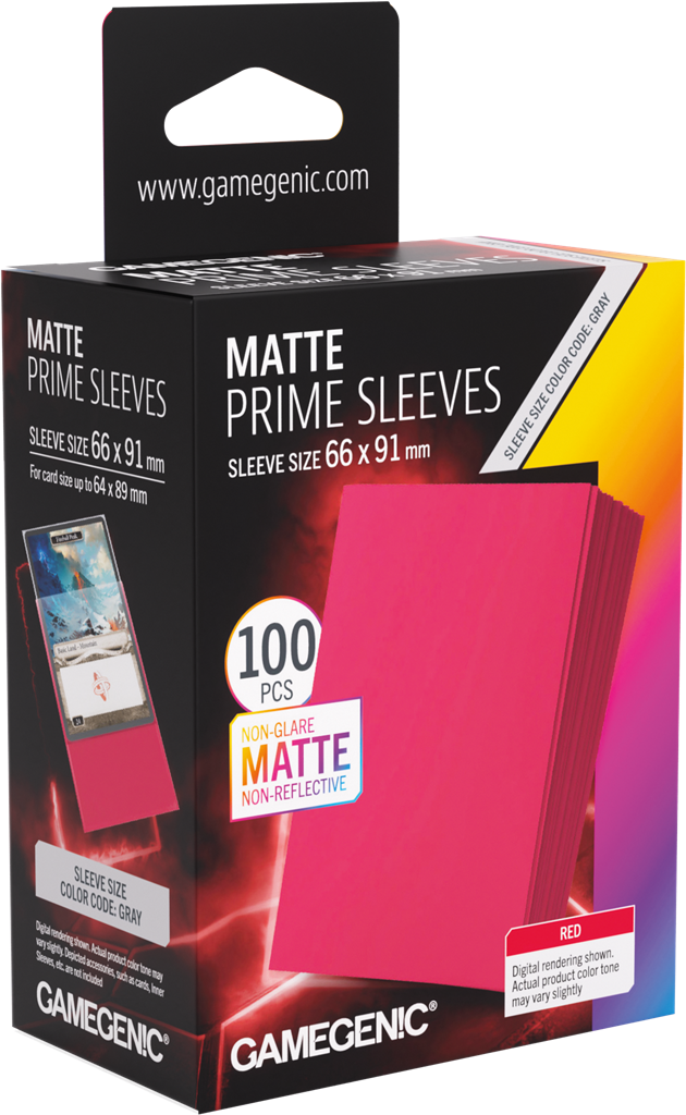 GG : Matte Prime Sleeves Red 66x91