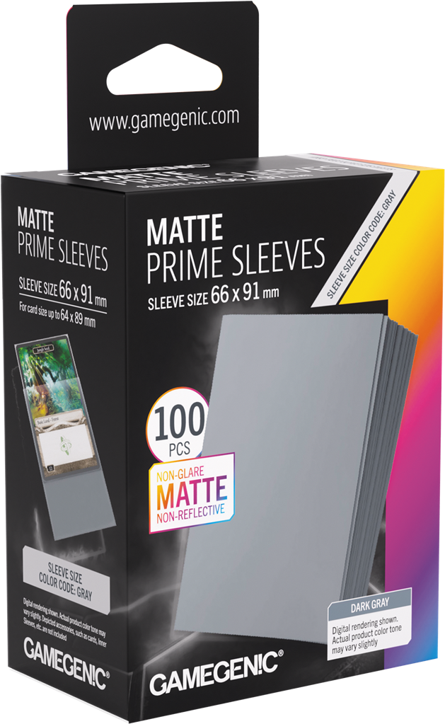 GG : 100 Sleeves Matte Prime Dark Gray