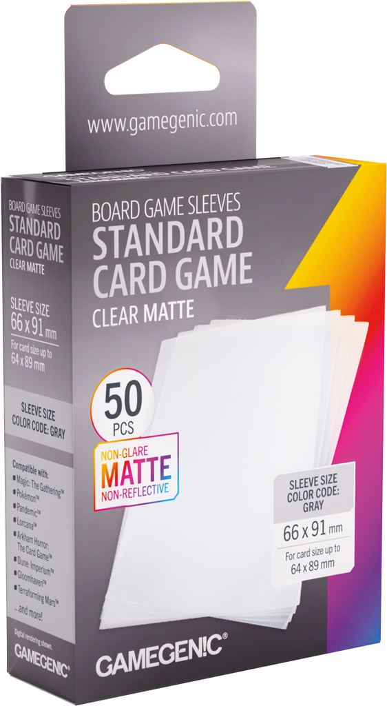 GG : Board Game Sleeves Standard Card Clear Matte