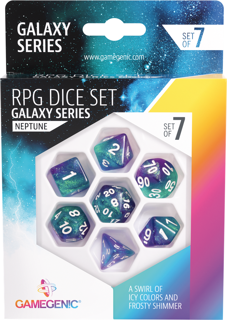 Galaxy Series -Neptune- Set de 7 Dés JDR