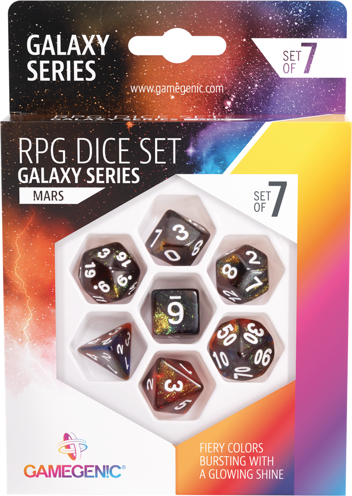 Galaxy Series -Mars- Set de 7 Dés JDR