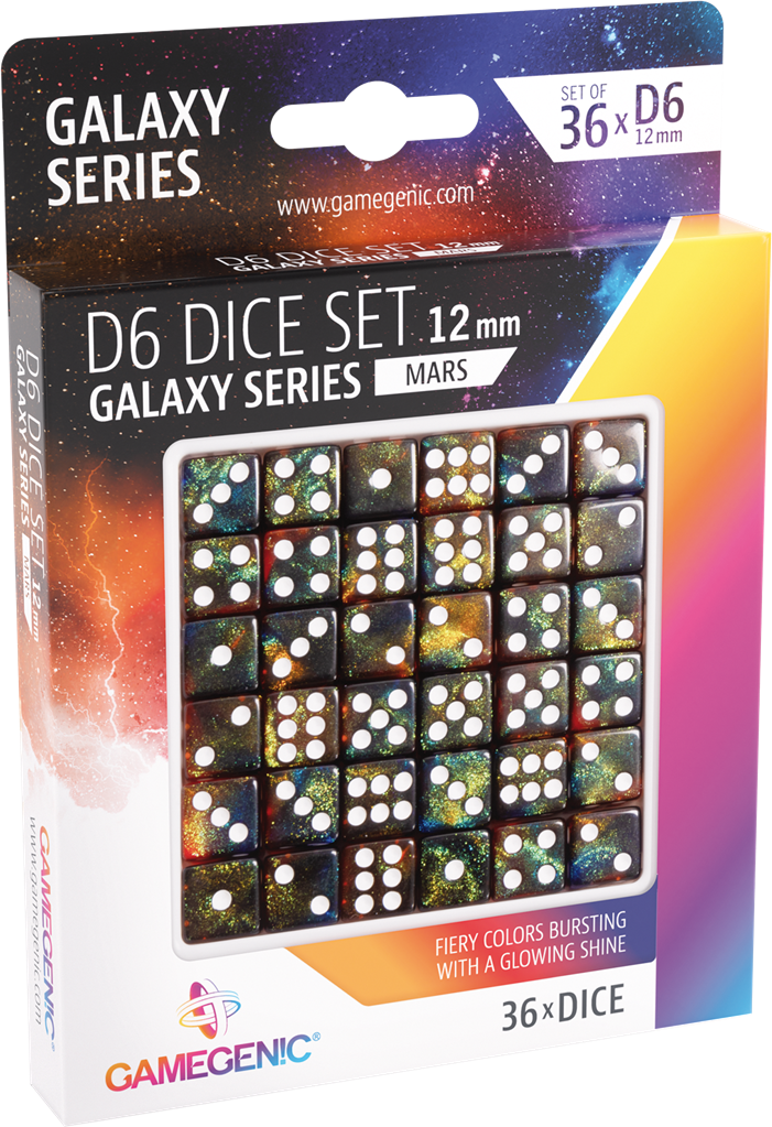 Galaxy Series -Mars- Set de 36 Dés de 6 - 12mm