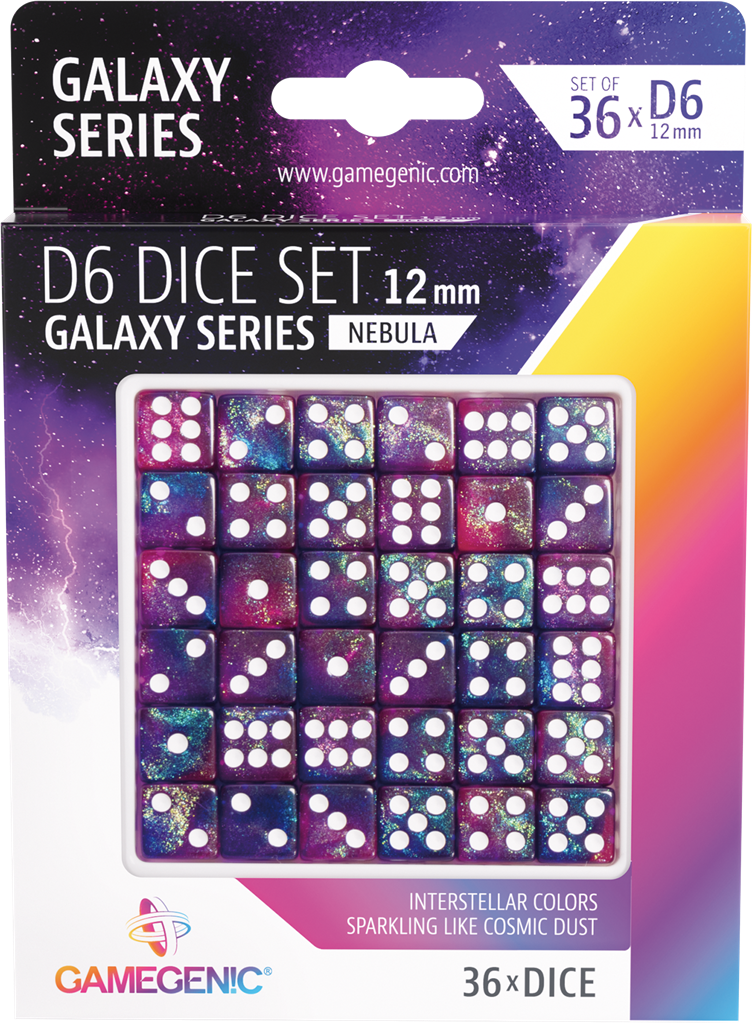 Galaxy Series -Nebula- Set de 36 Dés de 6 - 12mm