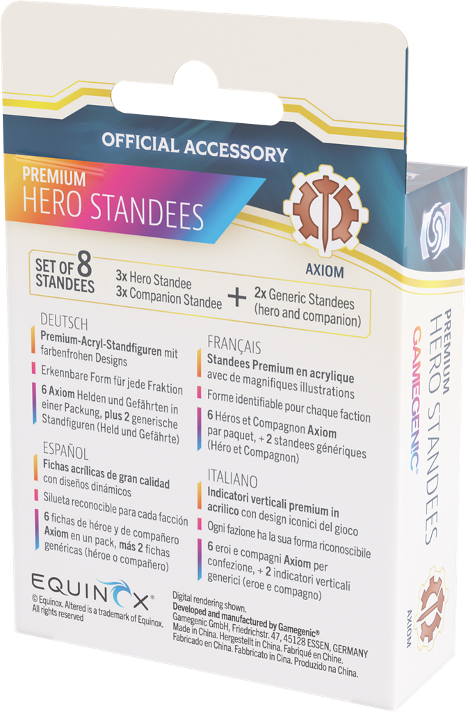 GG : Altered : Premium Hero Standees - Axiom GG : Altered : Premium Hero Standees - Axiom