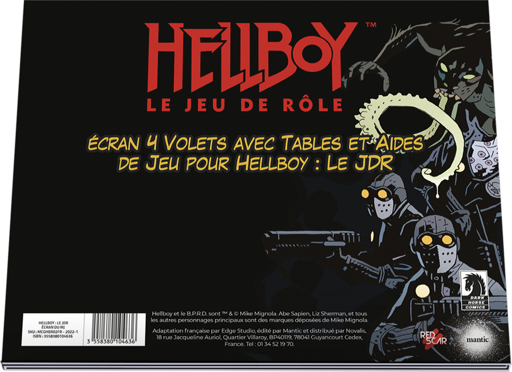 HellBoy JdR : Master’s Screen HellBoy JdR : Master’s Screen
