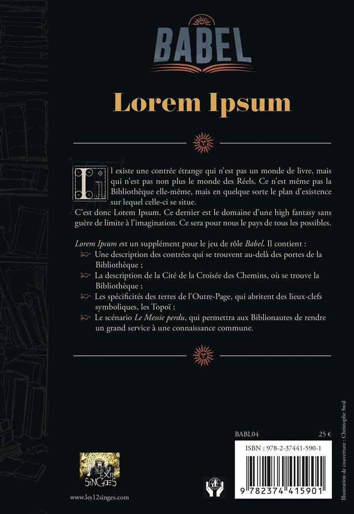 Babel : Lorem Ipsum Babel : Lorem Ipsum