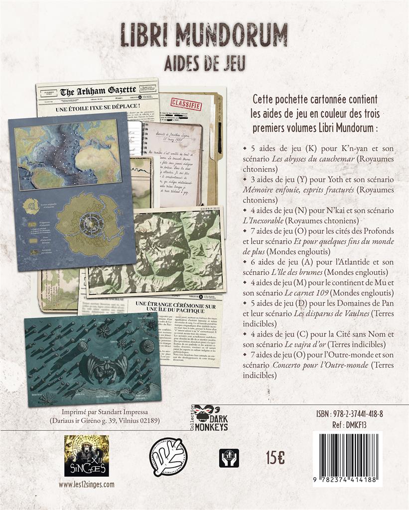 Libri Mundorum - Pochette Aides de jeu
