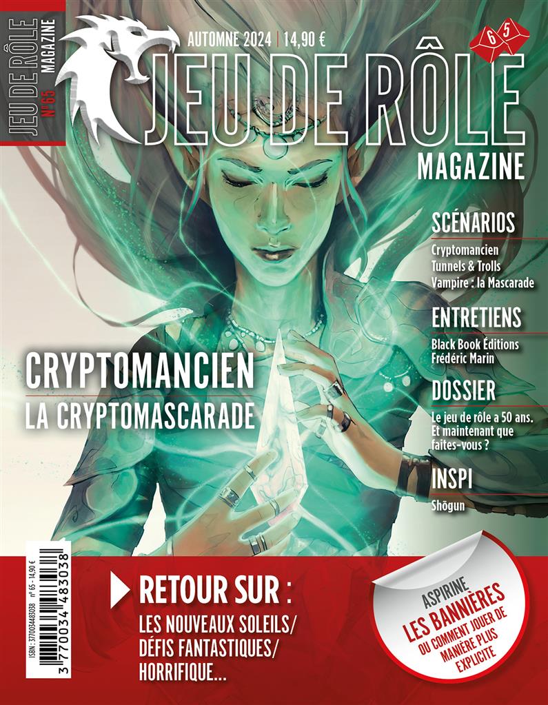 Jeu de Rôle Magazine N°65 ( Automne 2024) Jeu de Rôle Magazine N°65 ( Automne 2024)