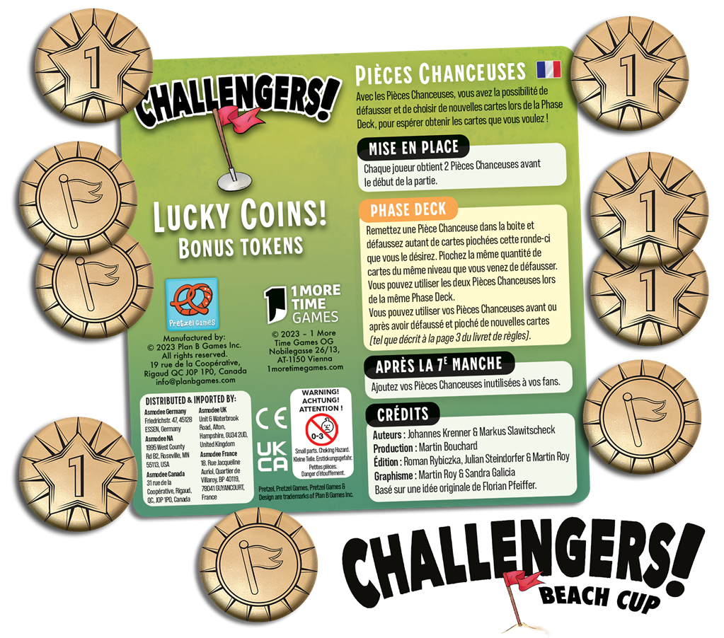Challengers ! Goodies Pièces Chanceuses Challengers ! Goodies Pièces Chanceuses