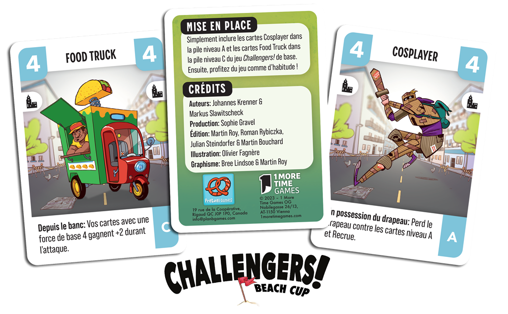 Challengers ! Cartes goodies Set #1 Challengers ! Cartes goodies Set #1