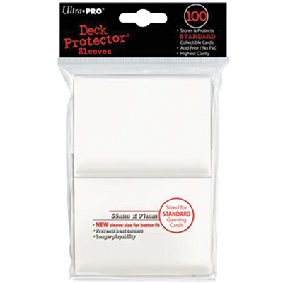 Ultra PRO : Paquet 100 Sleeves Standard Blanc