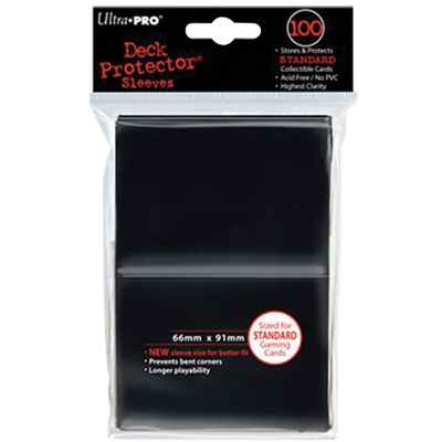 Ultra PRO : Paquet 100 Sleeves Standard Noir