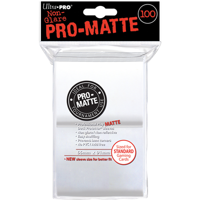 Ultra PRO : 100 Sleeves PRO-Matte Blanc (10)