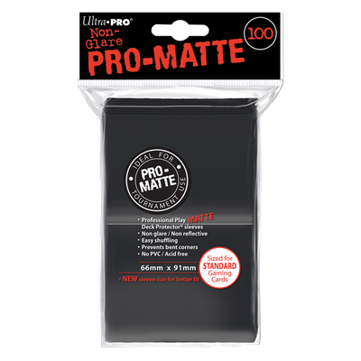 Ultra PRO : 100 Sleeves PRO-Matte Noir (10)