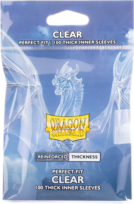 100 Dragon Shield Perfect Fit : Thick Clear