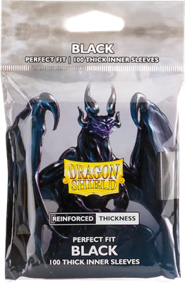 100 Dragon Shield Perfect Fit : Thick Black