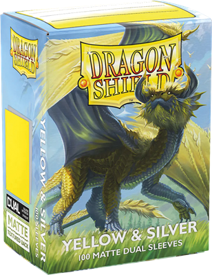 100 Dragon Shield Matte : Yellow & Silver (10)