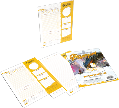 SRA2 : Bloc de feuilles de personnages