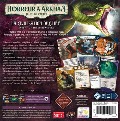 H. Arkham JCE : Civilisation Oubliée (Invest.) H. Arkham JCE : Civilisation Oubliée (Invest.)